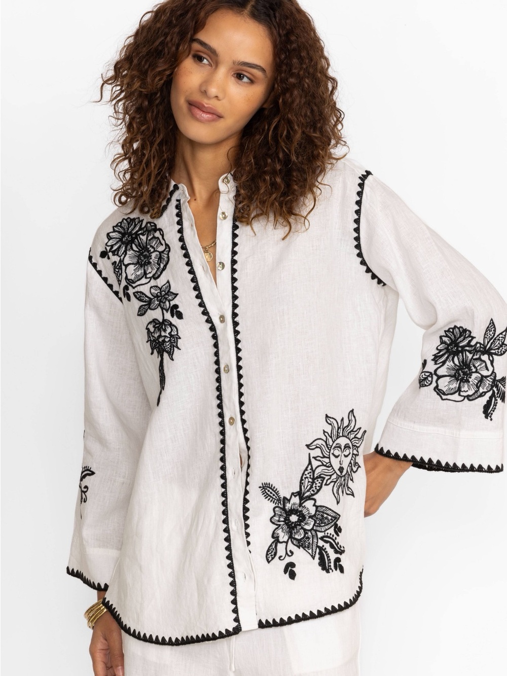 Johnny Was ADDISON KIMONO
SLEEVE SHIRT. Size XL. Like new!